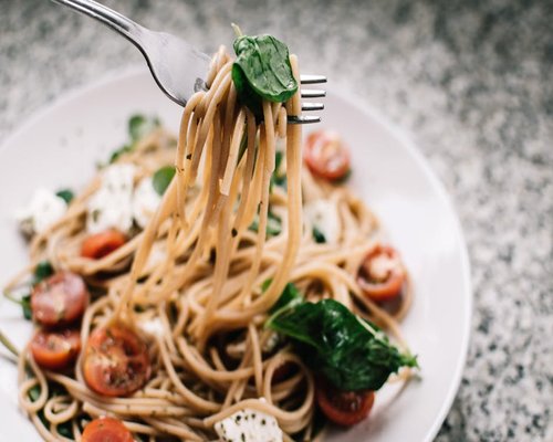 Healthy food ingredients on kitchen table